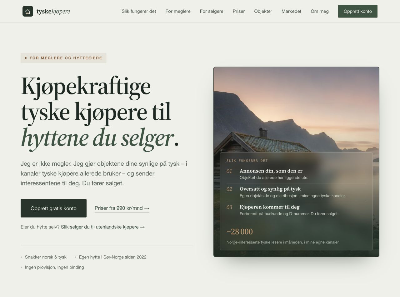 tyskekjøpere property marketing platform