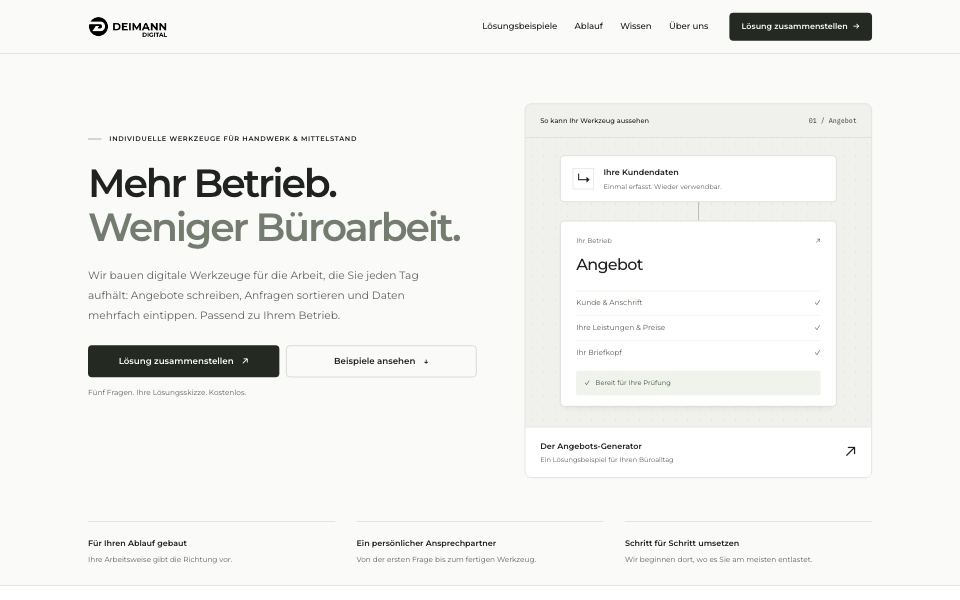 Startseite von deimann-digital.de