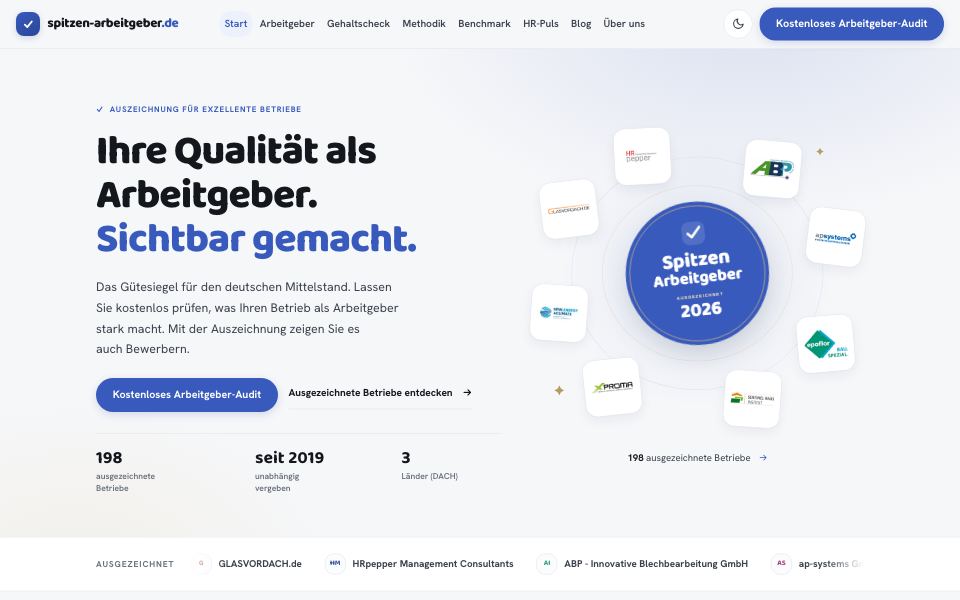 Startseite von spitzen-arbeitgeber.de
